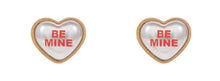 Heart Message Stud Earrings
