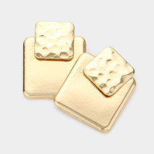 Double Square Layered Earrings