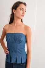 Arya Denim Bustier Top