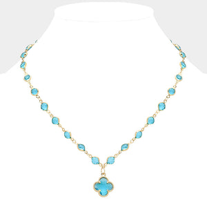 Clover Rhinestone Necklace