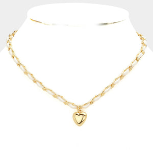 Twist Chain Heart Necklace