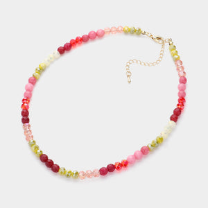 Semi Precious Beaded Necklace