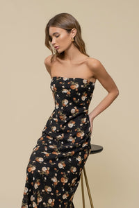 Floral Strapless Dress