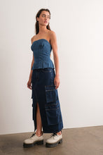 Arya Denim Bustier Top