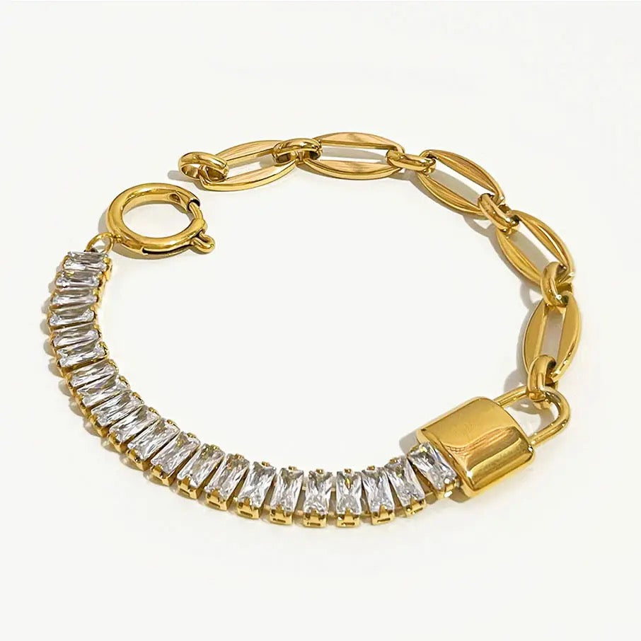 Lock Tennis Bracelet