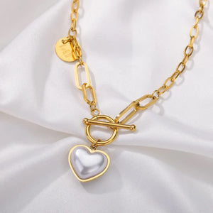 Pearl Heart Necklace