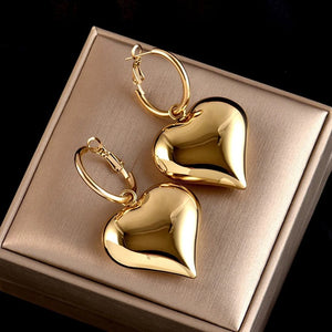 Heart Hoop Earrings