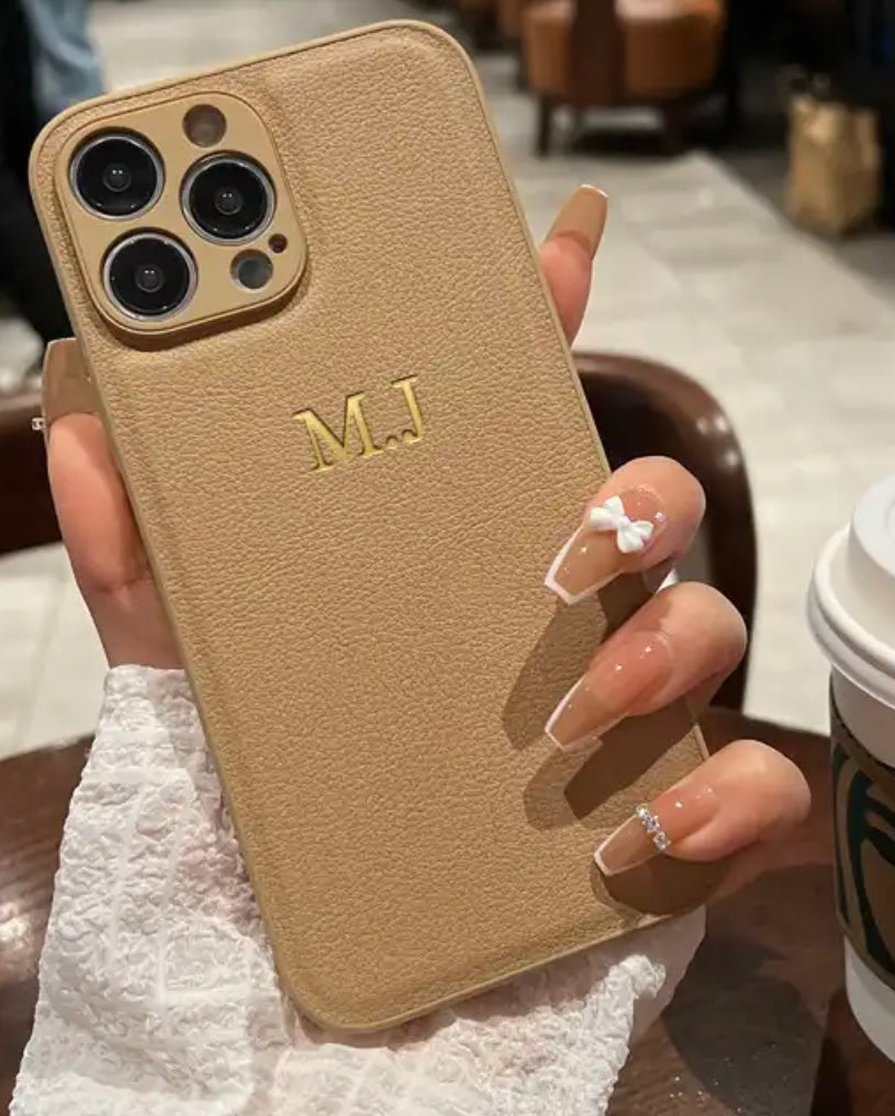 Monogram Leather Phone Case