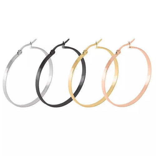 Flat Hoop Earrings