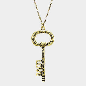 Love Key Necklace