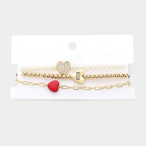 ‘MOM’ Bracelet Set