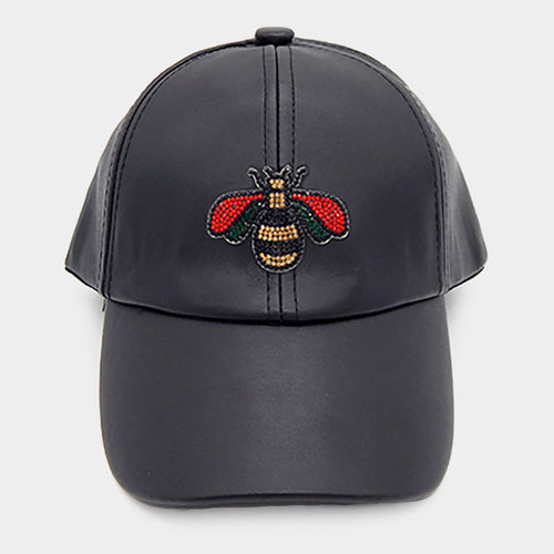Bumble Bee Leather Cap