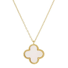 Cream Clover Necklace