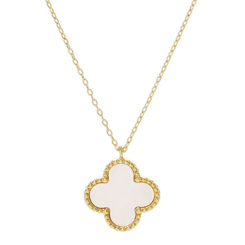 Cream Clover Necklace