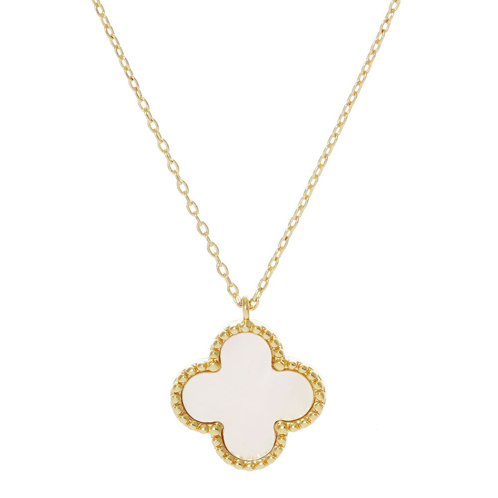 Cream Clover Necklace