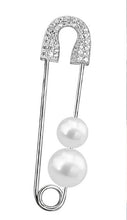 Crystal Safety Pin Earring
