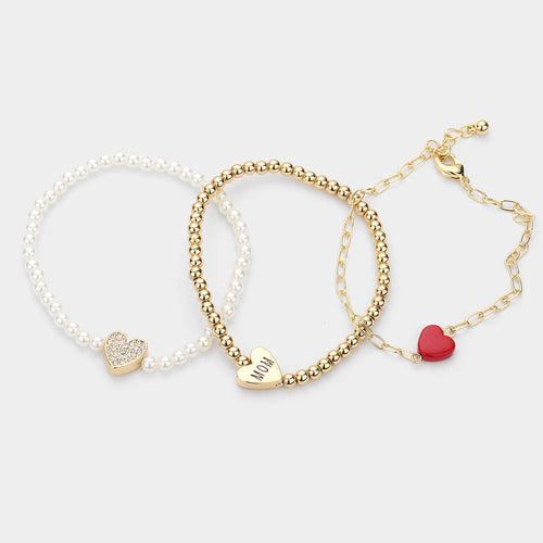 ‘MOM’ Bracelet Set